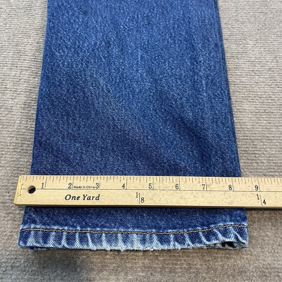 Vintage Levis 505 Jeans Mens 33x34 Y2K Blue Medium Wash Straight Cotton Denim - Picture 11 of 12